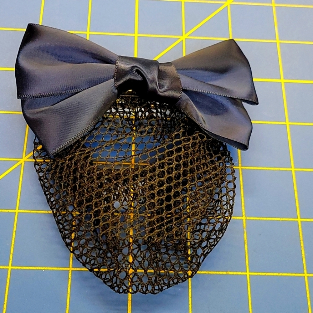 Vintage 1980s Snood Hair Barette Net Pouch